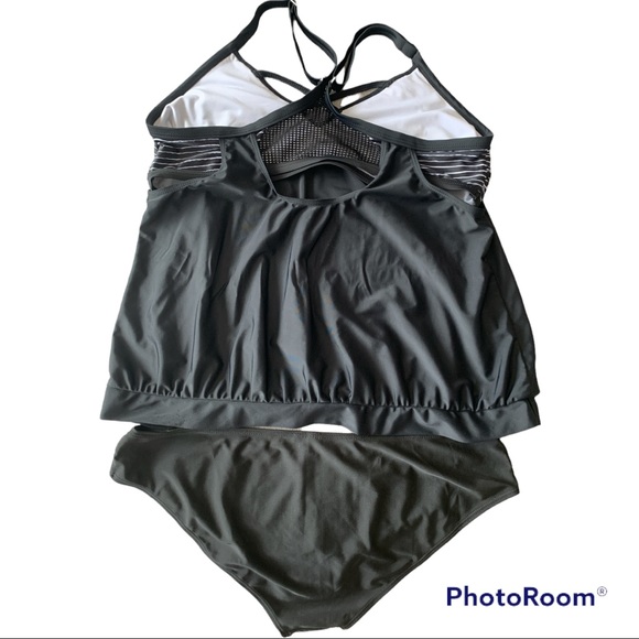 ✨BLACK TANKINI BATHING SUIT SIZE XL - Picture 2 of 15